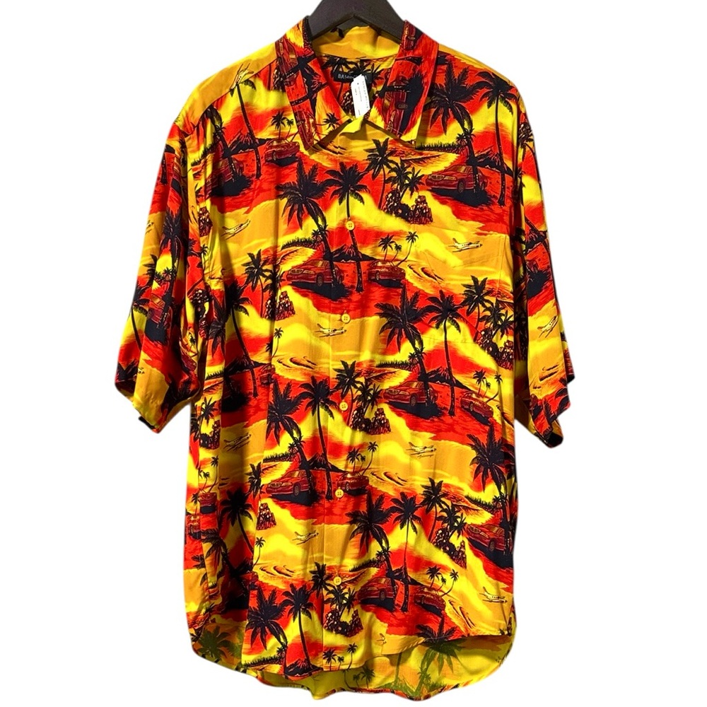 Balenciaga 2024 "Sunset" Palm Tree Hawaiian Shirt – Iconic SS18 Reissue Size 38